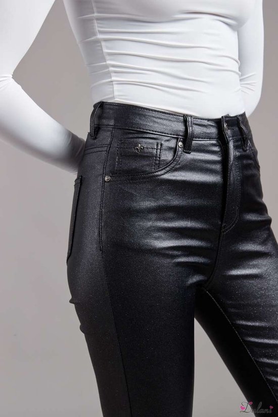 Toxik3 L185 Skinny jeans voor dames, hoge taille, zwart, Zwart, 42 NL