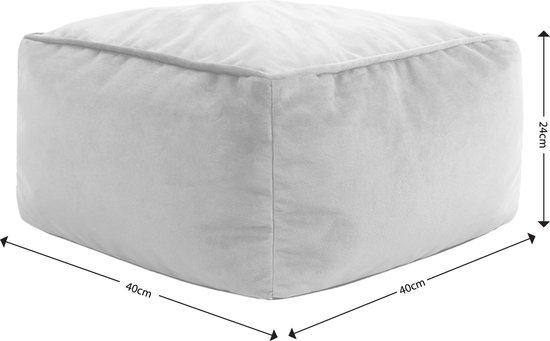 icon Amara Zitzak Hocker, Lichtblauw, Fluwelen Stof, Voetenbank met Vulling Inbegrepen, Bean Bag, Slaapkamer, Woonkamer, Woonkamermeubilair icon Amara Zitzak Hocker, Lichtblauw, Fluwelen Stof, Voetenbank met Vulling Inbegrepen, Bean Bag, Slaapkamer, Woonkamer, Woonkamermeubilair