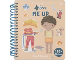 foto van Ava - Little Dutch sticker- en aankleedboek Dress me up Jim & Friends - Bambolino Toys