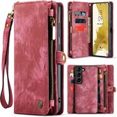 Convient pour Samsung Galaxy S24 Plus Case Wallet - Solidenz Wallet Case S24 Plus - Phone Case S24 Plus - Wallet Case S24 Plus - Rouge
