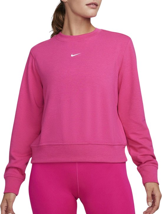 Pull Nike Dri-Fit One pour femme en rose.