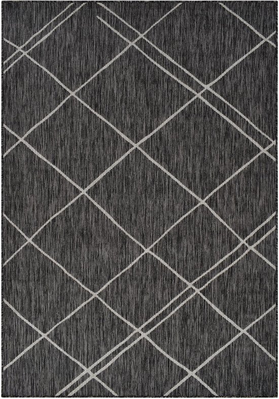 Paco Home In-& Outdoor Vloerkleed Balkon Terras Keukenvloerkleed Modern Boho Ethno Patroon, Maat: 160 cm rondje, Kleur:Beige 5