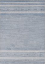 Vercai Rugs Cashmere Collectie - Laagpolig Vloerkleed - Zacht Tapijt met Modern Ontwerp - Polyester - Lichtblauw - 60x100 cm