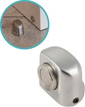Kierr® Oval Magnetische Deurvastzetter RVS - Blinde montage met schroeven - Vloerstopper - Deurstopper - Deuropenhouder – windhaak - voor binnendeuren