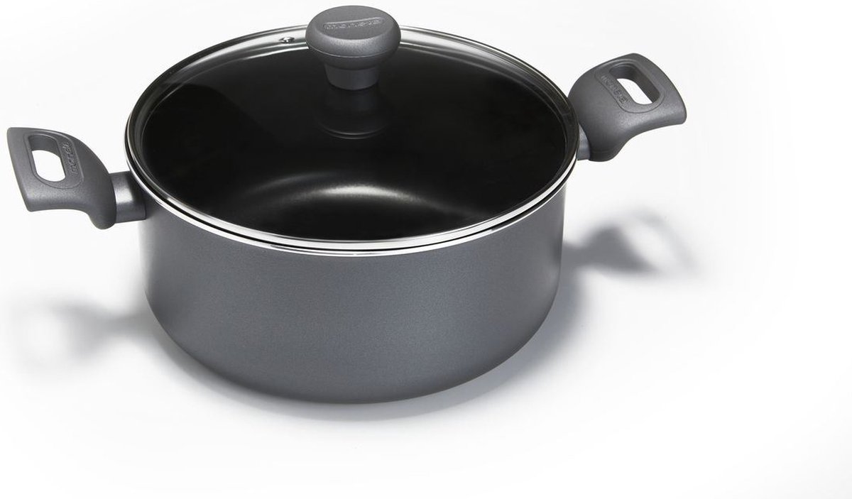 Moneta - Eden Kookpan Hoog ø 22 cm - Gerecycled Aluminium - Zwart -