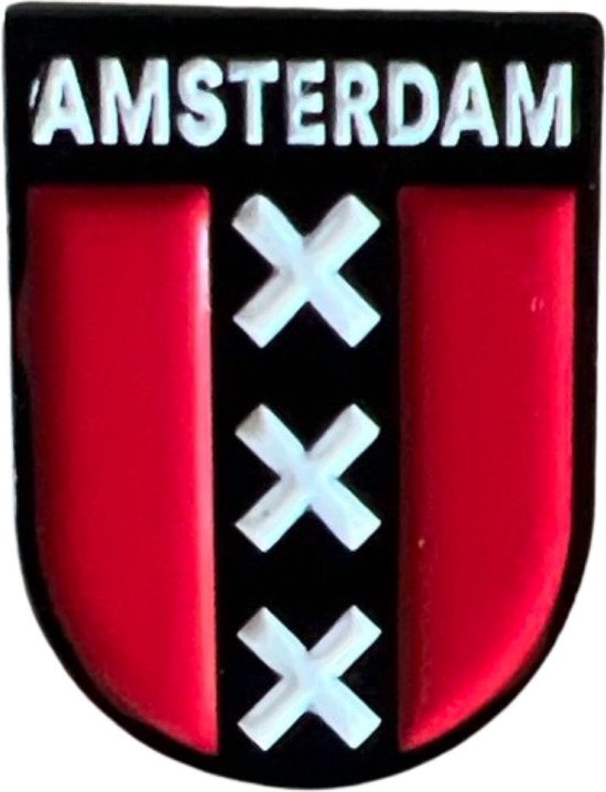 Amsterdam Embleem Emaille Pin 1.5 cm / 2 cm / Rood Zwart Wit
