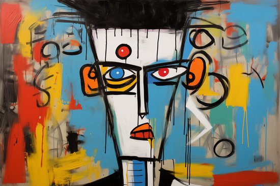 Picasso Geinspireerde Poster | Geinspireerde Kunst | Herman Brood Geinspireerd | Abstracte Kunst | Moderne Kunst | 51x71cm | Wanddecoratie | Muurposter | AZ | Geschikt om in te lijsten