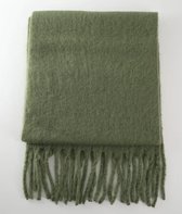 Sjaal Army green / Fluffy met franjes / chunky fluffy scarfs / accessoires dames Sjaal / wintersport / fluffy sjaal / fluffy scarf