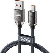 AdroitGoods 200cm USB-A naar USB-C Nylon Snel Oplaadkabel - Duurzaam & Universeel Compatibel