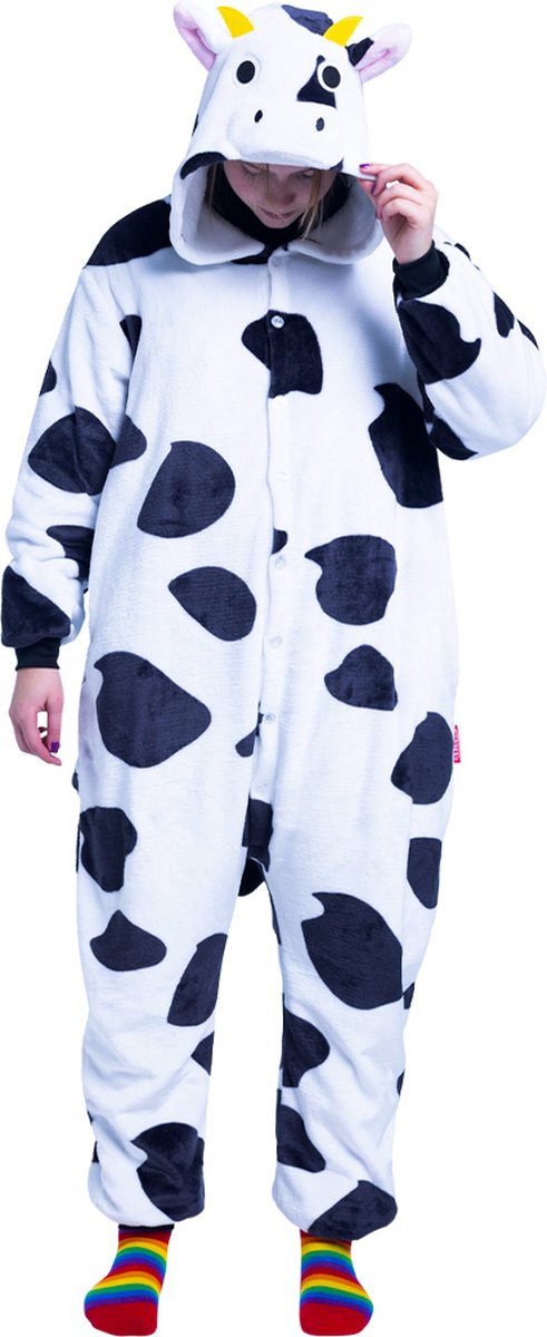 Koe onesie - dieren onesie - verkleedkleding - carnavalskleding - Carnaval kostuum - dames - heren – volwassenen - Ik ga loeihard - Maat XS/S — afbeelding 7