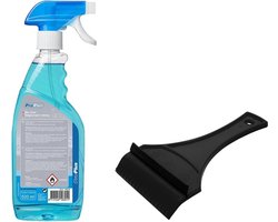 Ruitenontdooier spray - voor auto - 500 ml - antivries sprays - winter/vorst - incl. ijskrabber