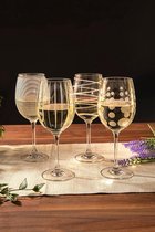 Hoog Witte Wijnglazen | Kristalglas | Perfect voor Thuis, Restaurants en Feesten | Vaatwasser Veilig,4 Pieces