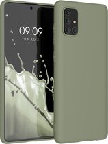 kwmobile telefoonhoesje geschikt voor Samsung Galaxy A71 - Hoesje voor smartphone - Back cover in grijsgroen