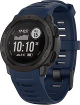 Strap-it Siliconen smartwatch bandje - geschikt voor Garmin Instinct 1 / Garmin Instinct 2 - donkerblauw