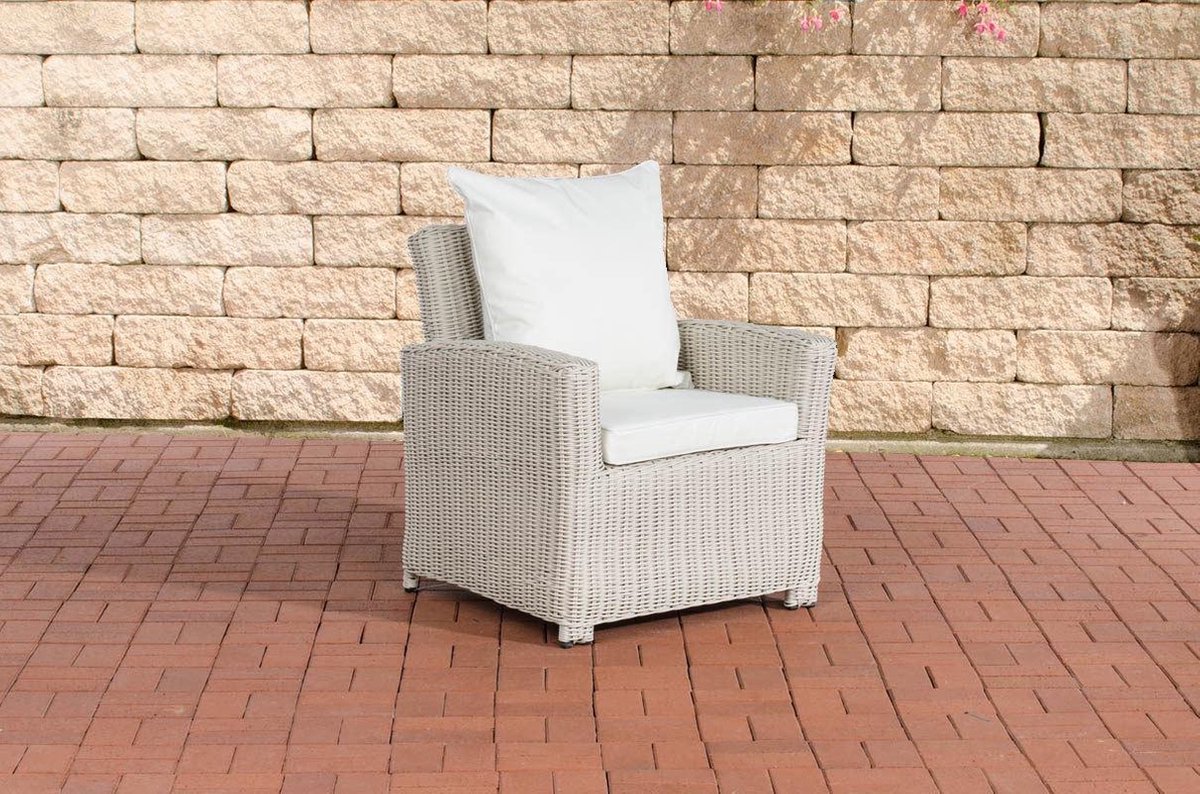 CLP Fisolo Fauteuil - 5mm rond Polyrotan parelwit gebroken wit