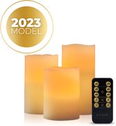 KENN® 3D Oplaadbare LED Kaarsen - Inclusief Afstandsbediening - Bewegende Vlam - Veilig & Duurzaam - Realistische Kaarsen - Oplaadbare Waxinelichtjes - Ongeparfumeerd - Kerstverlichting - Led Kaarsen Oplaadbaar