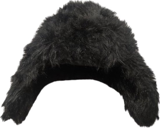 Bontmuts ZWART - Faux Fur - Nep bont muts - Skimuts - Ski Muts - Chapka Wedze - Fake fur - Unisex - Russische bont