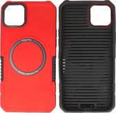 Hoesje Geschikt voor de iPhone 15 Plus - Schokbestendige Telefoonhoesje Geschikt voor MagSafe - Rood