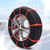 Chaîne à neige - Antidérapant pour pneus de voiture - 12 DLG - Poignées neige - Rouge