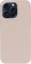 Coque Apple iPhone 15 Pro Max - Siliconen - Beige Rose - Mobiparts