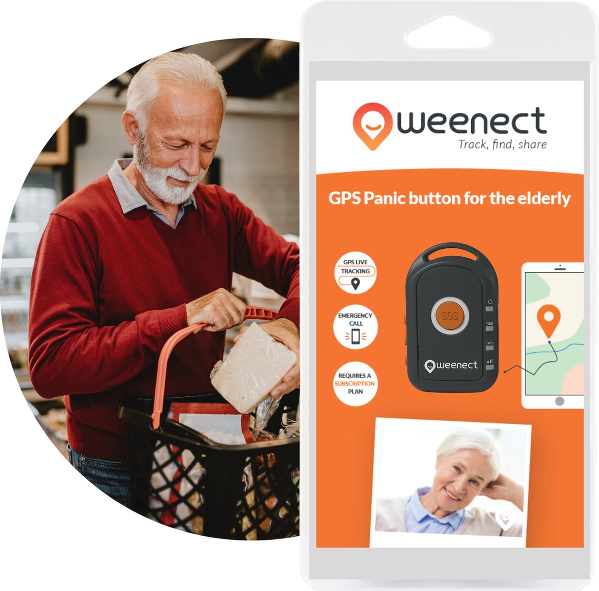 Weenect Silver Localizador Gps Para Adultos Y Ancianos con Ofertas en  Carrefour