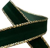 Fluweel Donker Groen Goud
