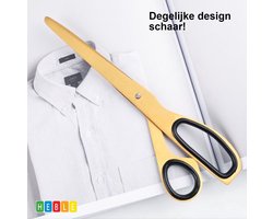 *** Gouden schaar Knippen - Scissor - 19.7cm - RVS - Kantoorartikelen - Bureau Accessoires - Schoolartikelen - Keuken accessoire - Cadeau - Goud - van Heble® ***