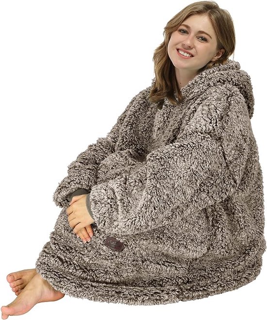 Oversized hoodie, fleece enorme draagbare deken voor vrouwen en mannen ‎34.3 x 8.9 x 8.9 cm