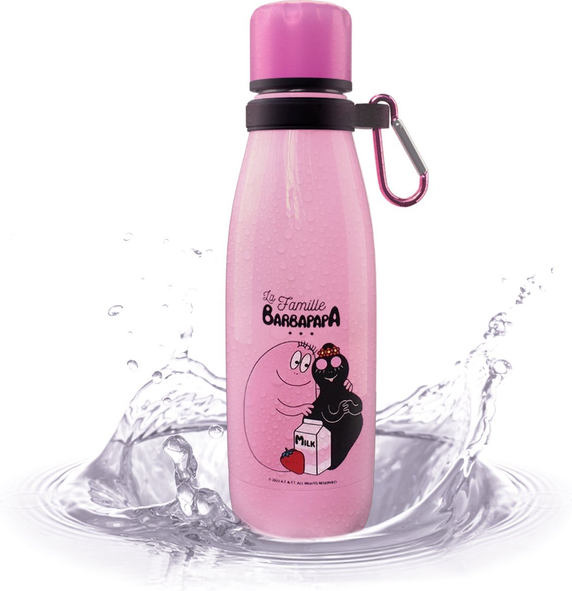 Barbapapa - Drinkfles Kinderen - Dubbelwandig - RVS - Drinkfles - 350 ml