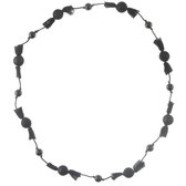 Behave Black collier dames - pierres noires - longue chaîne