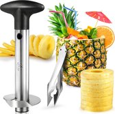 Pineapple Slicer and Corer - Reinforced Stainless Steel Pineapple Peeler with Thicker Blade - Pineapple Slicer and Corer Tool for Easy Core Removal