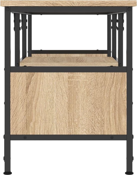 Tv Meubel Industrieel - 161 x 35 x 45 cm - Tv Kast met Bruin Hout en Zwart Metaal - black friday 2023 - cadeau voor man & vrouw