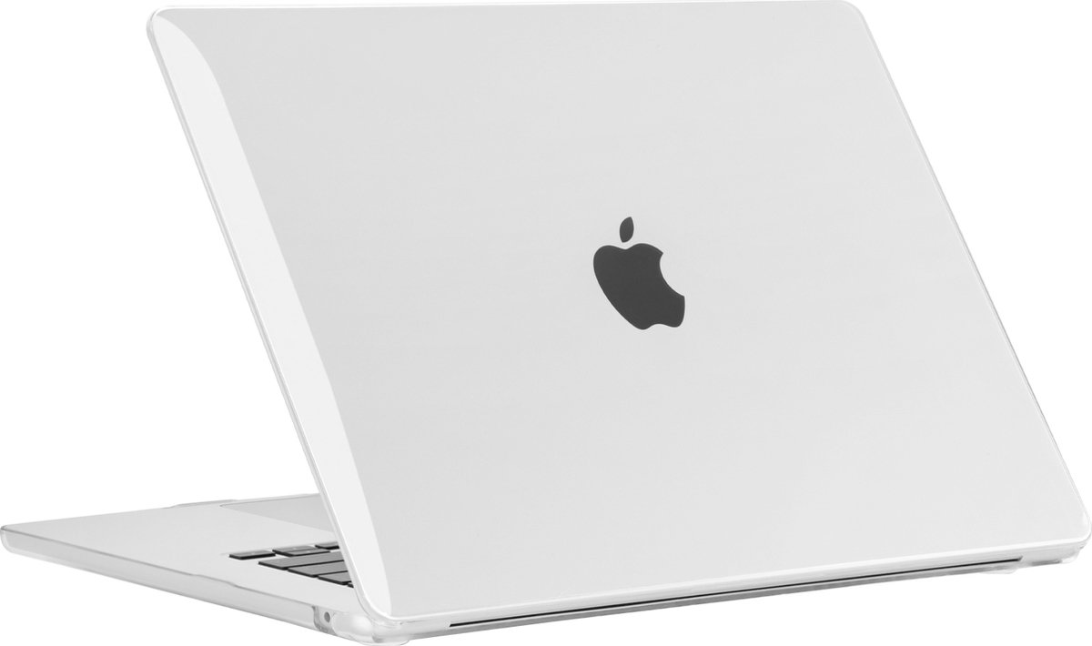 Mobigear Laptophoes geschikt voor Apple MacBook Air 15 Inch (2023-2025) Hoes Hardshell Laptopcover MacBook Case | Mobigear Glossy | Doorzichtig Hoesje MacBook Air 15 Inch (2023-2025) - Transparant - Model A2941 / A3114 / A3241