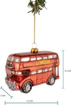 Boule de Noël Nordic Light Bus de Londres 11 cm