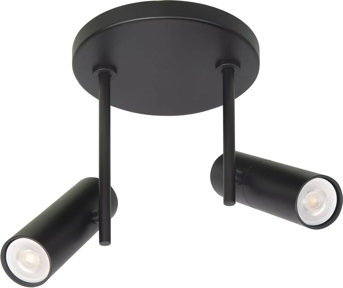 Spot Trend 2 lichts Ø 15 cm incl mini GU10 zwart