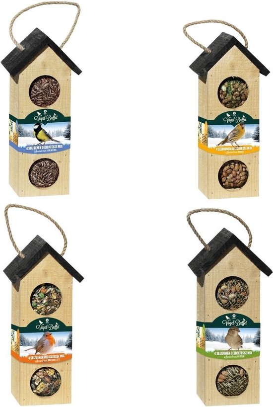 Bird Buffet | Vogelvoer Bird Chalet Mix Set van 4 | Vogelvoer voor ...