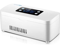 Insuline Koelkast - Mini Koelkast - Wit - Medicijnen Koelkast - Inclusief Reistas - Geschikt voor Onderweg en Reizen - Koeltas voor Insuline - 10200mAh - Diabetes Koelkast - Medische Koelkast - Wit