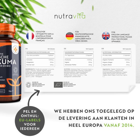 Nutravita Turmeric Tablets 2500mg With Black Pepper & Ginger - 180 High Strength Tumeric Supplements 3 Month Supply Vegan Gluten Free Alternative To Capsules Letterbox Friendly Uk Made - View #3