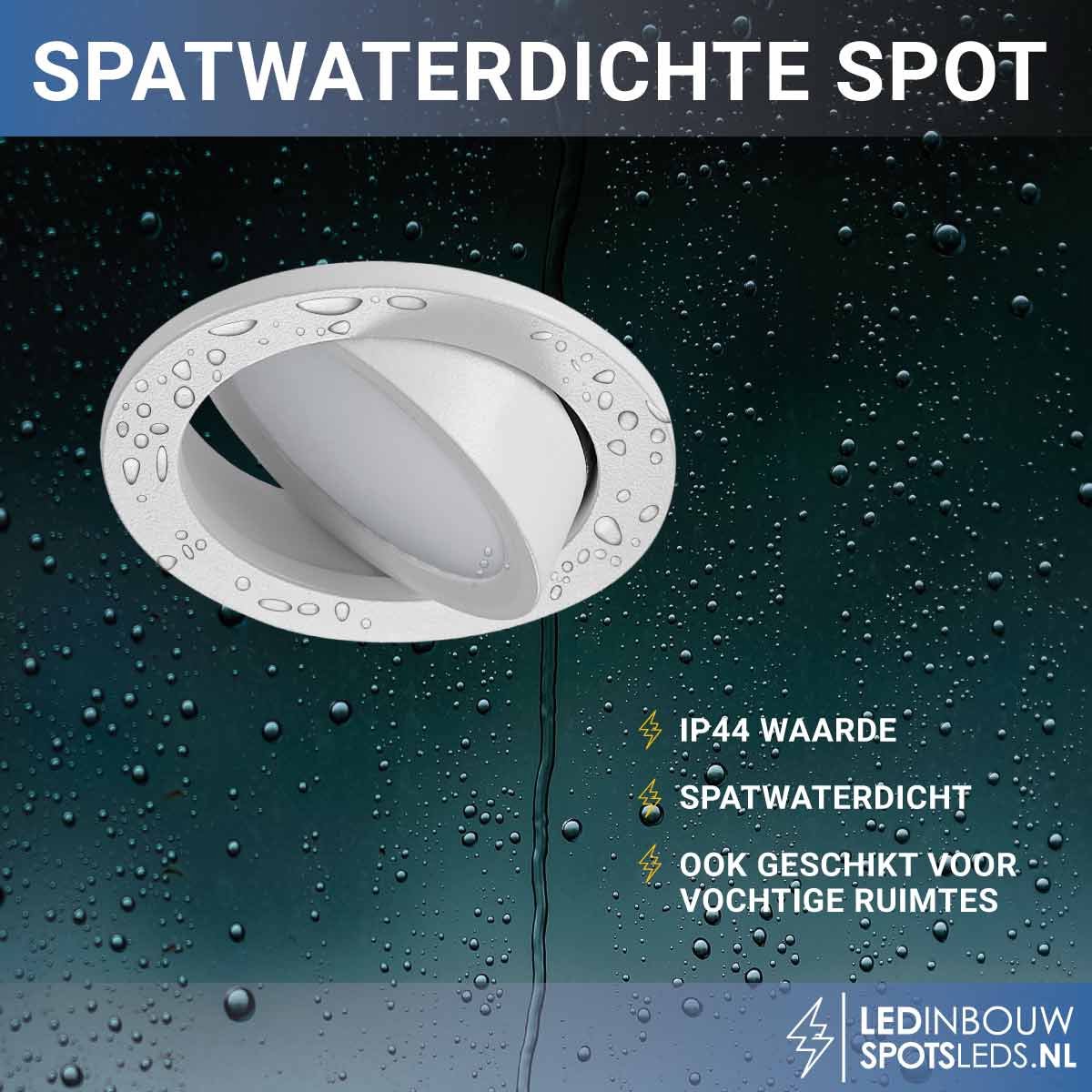 Mini led inbouw spot dimbaar 5 watt 450 lumen wit 2700k