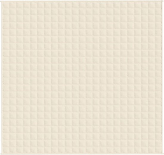 Couverture lestée vidaXL - 220 x 240 cm - 11 kg - Crème légère - Couverture de couchage Weighted Blanket - Couverture confortable - Couverture Anti-stress