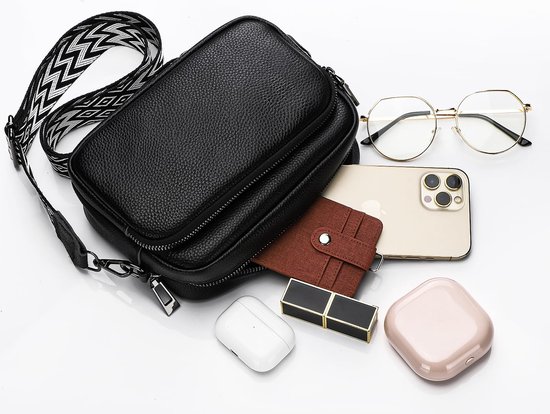 Geweo Crossbody Bag - Sac à bandoulière - Sac crossbody - Sac de téléphone - Klein sac à main pour femme - Zwart