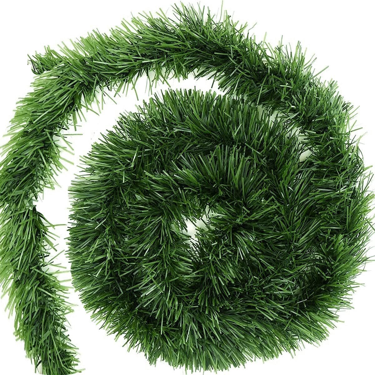 Kerstslinger Dennenguirlande Decoratie Kerstmis, Lange Groene Slinger voor Open Haard, Trappen – 5m
