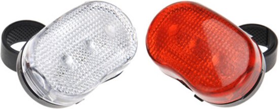 XQMax Fietsverlichting - voorlicht/koplamp - wit - LED - op batterijen — afbeelding 2