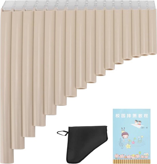 thumbnail image 2 of 16-Tube Pan Flute In C Key - ABS Material With Nylon Case For Beginners & Kids Musical Instrument 2 of 14