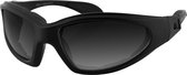 Bobster GXR Mat Zwarte Motorbril - Motorbril Heren - Sportbrillen Heren - Glaskleur Smoke