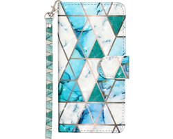 Bookcase hoesje met print Green Triangle Geschikt voor: Xiaomi 12 Lite