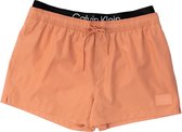 Calvin Klein Short Dubbele Tailleband Heren Zwembroek - Clay Pink - Maat S