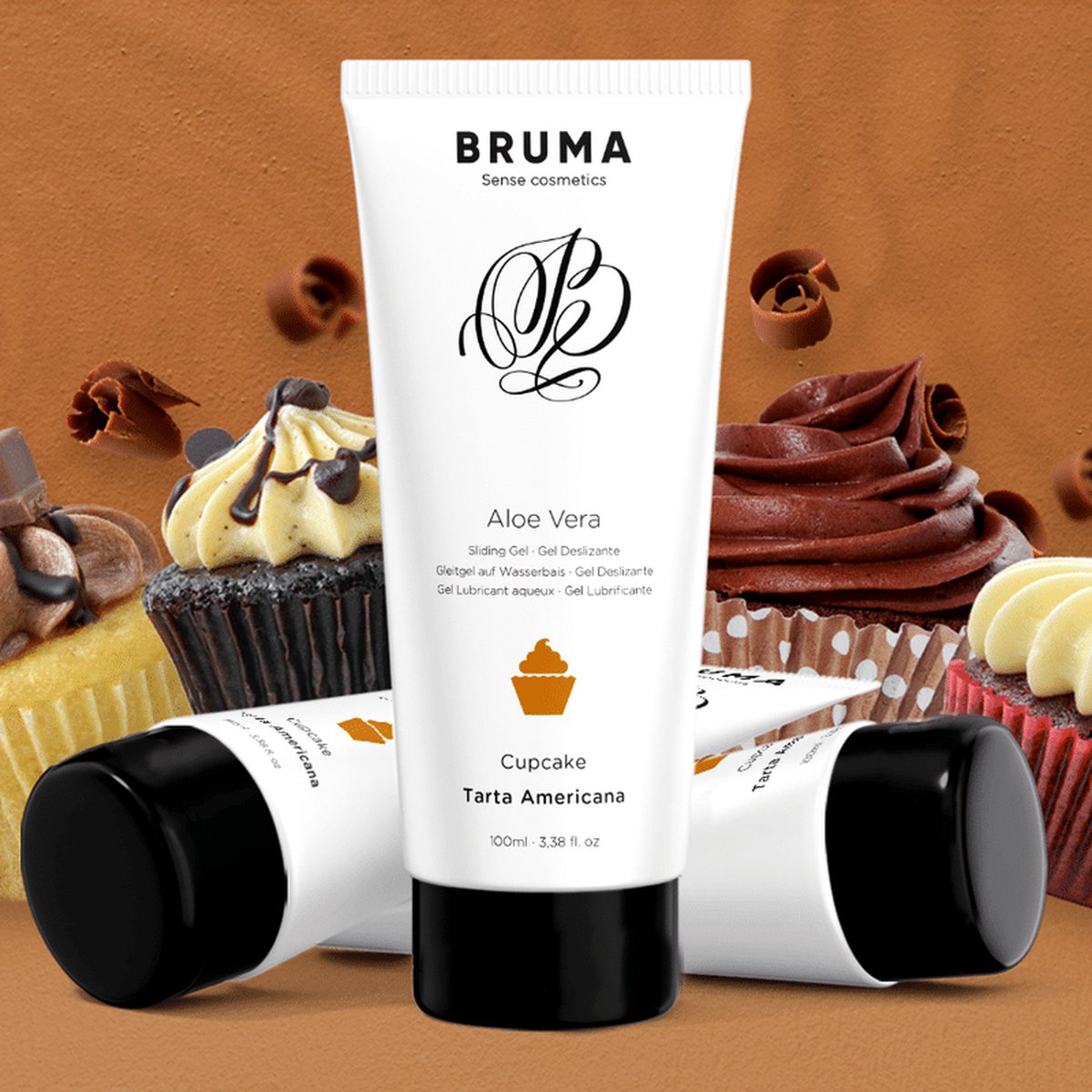 Goedkoopste BRUMA | Bruma - Aloe Vera Sliding Gel Cupcake Flavor 100 Ml | Lubricant | Comfortable Intimacy Experience | Best Orgasm Experience