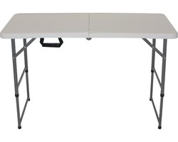 Lowander inklapbare tafel 120x60 cm - Klaptafel | Vouwtafel | Campingtafel - Extra stabiel - Wit