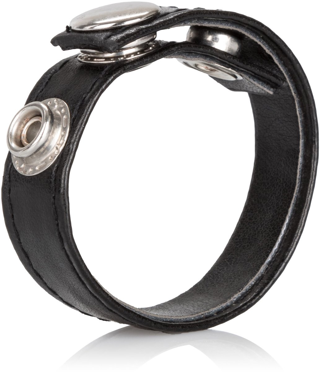 CalExotics - Leather 3-Snap Ring - Rings Zwart